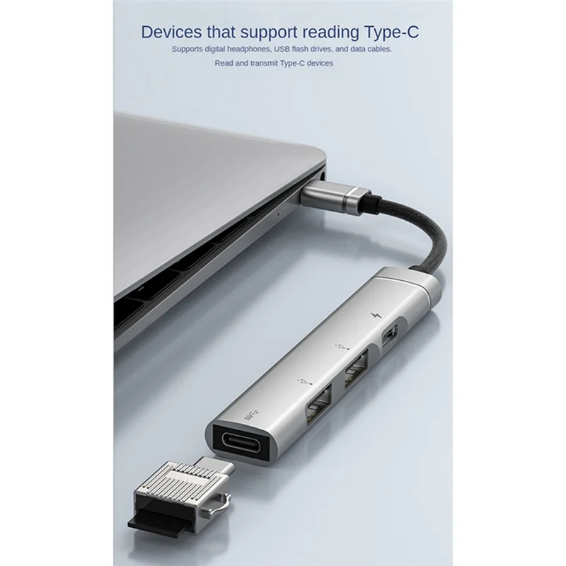 AED5-Voor Android Mobiele Telefoon Computer Tablet Draagbare PD Oplaadhub Type-C USB C Uitbreidingsdock