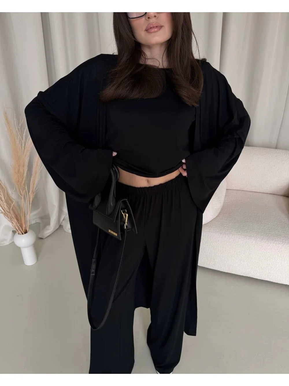 

Весенне-летний новый продукт, пикантная девушка, сексуальная повседневная облегающая куртка с длинными рукавами, футболка, длинные брюки, комплект из трех предметов