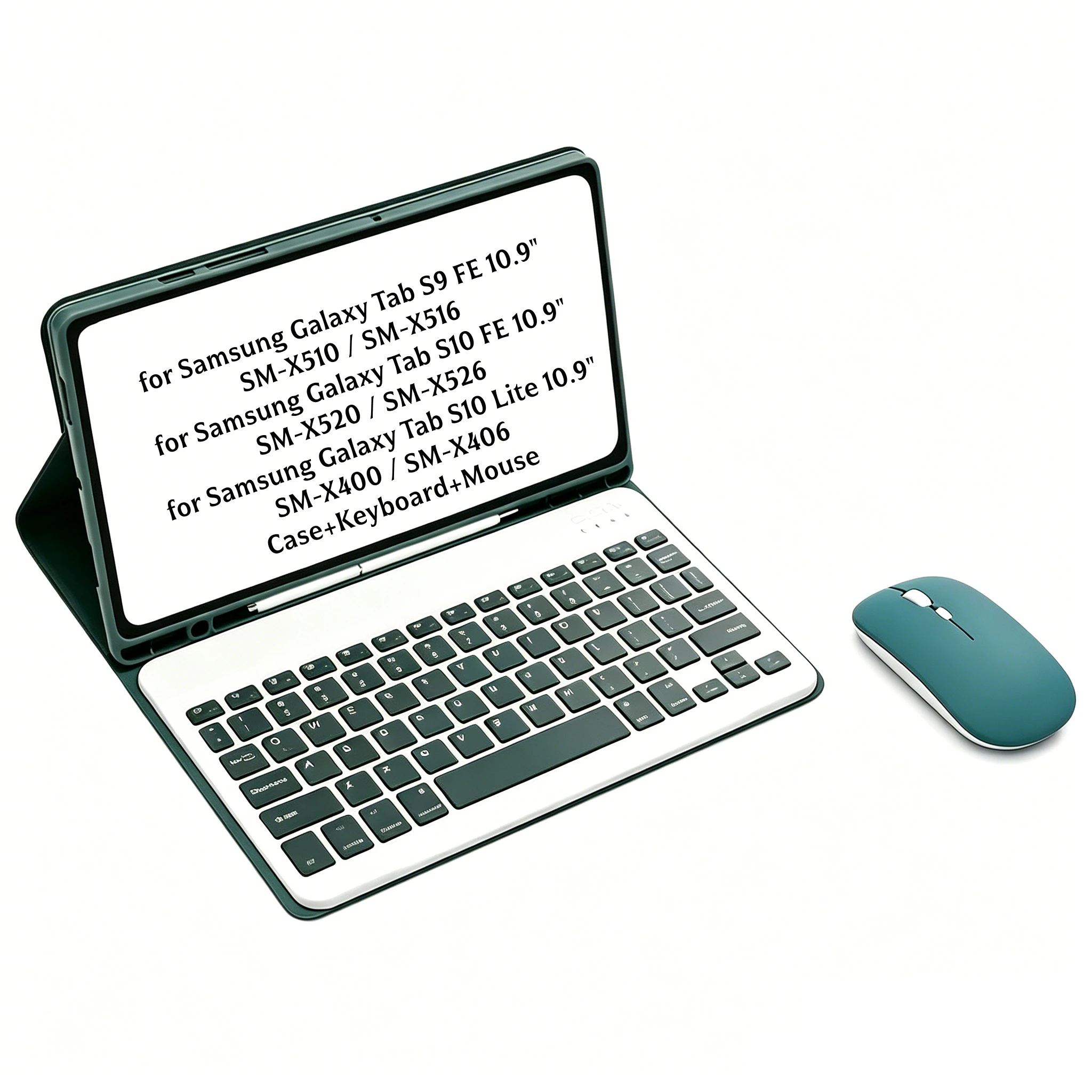 Case Mouse Bluetooth Wireless Spanish Portuguese Korean Keyboard For Samsung Tab S9/S10 FE S10 Lite 10.9