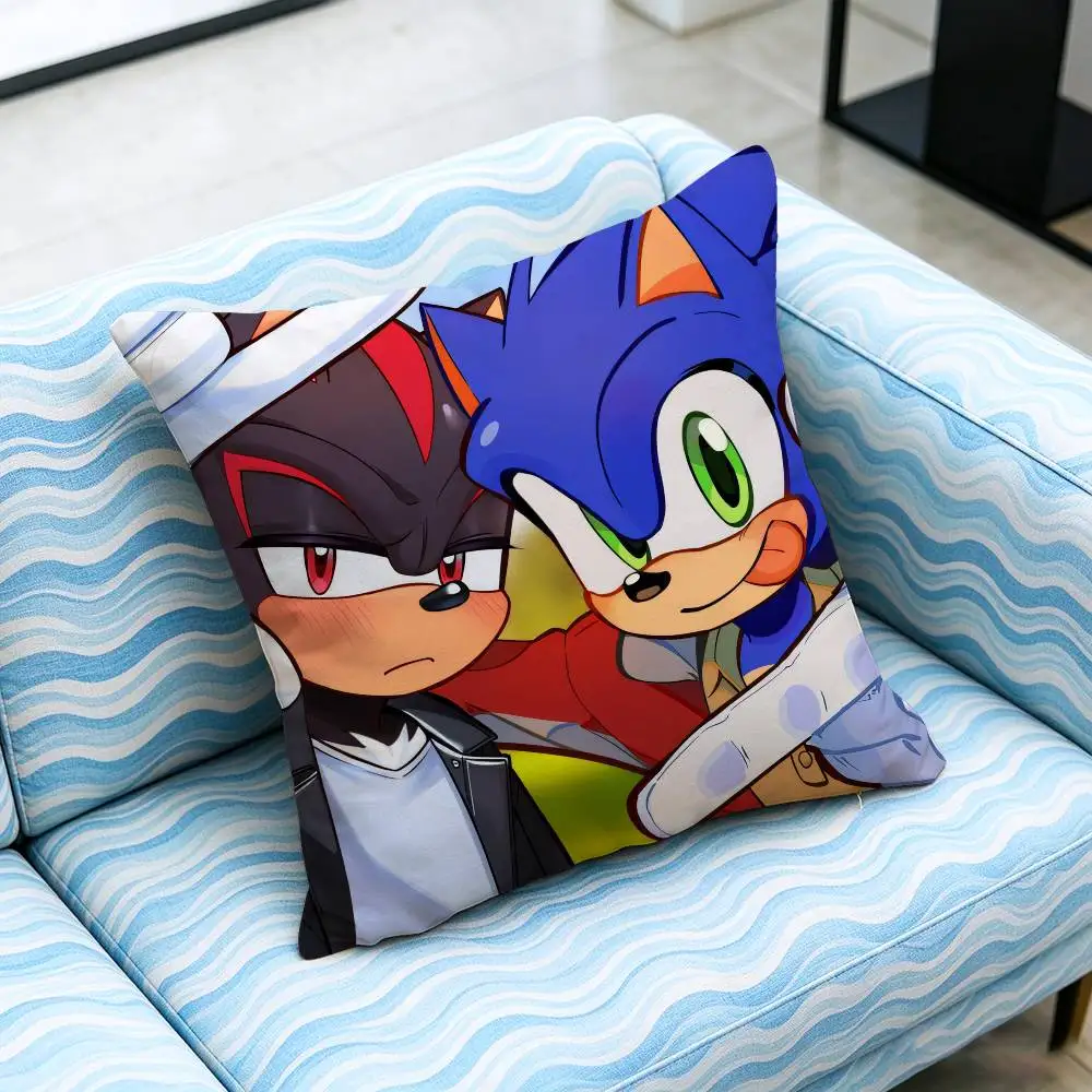 For Shadow The Hedgehog Throw Pillow Cover Case Custom Gift Decorative Pillowcase Accent Cushion Covers
