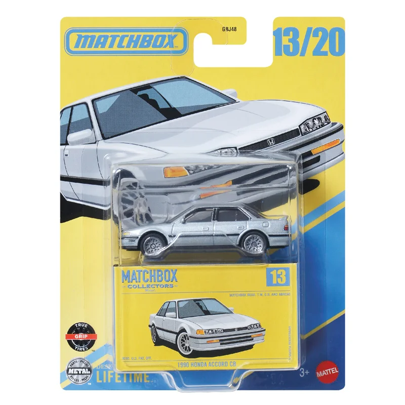 25c-オリジナルマッチ箱コレクターカー-1-64-1990-ホンダアコード-cb-模擬車両モデルのおもちゃ男の子コレクション誕生日ギフト