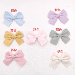 Colorful bow padded appliques for clothes, sewing supplies, hair decoration, 7x5.5cm, 15 pcs/lot