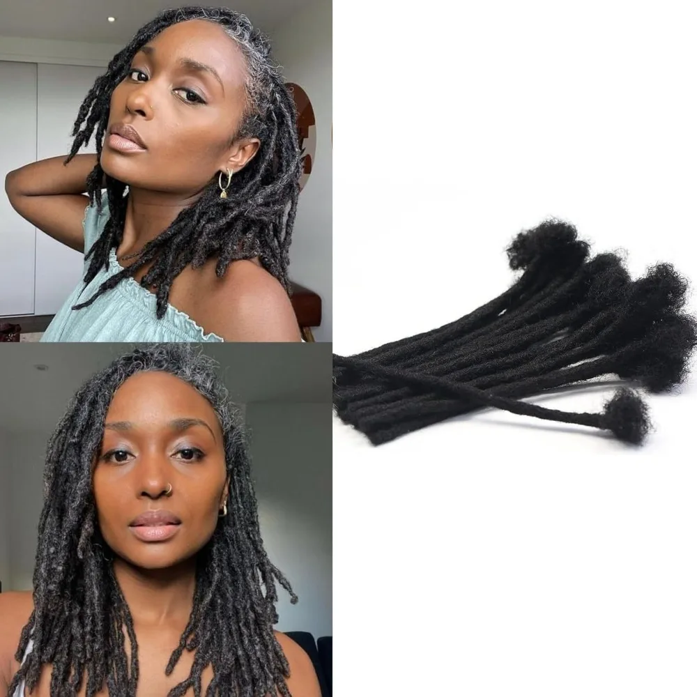 0.6cm 100% Human Hair Dreadlock Extensions T1B/27/30/99j Loc Extensions Human Hair Permanent Loc Extensions Human Hair