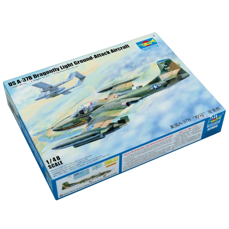 Trumpeter 02889 1/48 US A-37B A37 Dragonfly Light Ground Attack Aircraft Plane Plastic Craft GIft  Assembly Model Building Kit