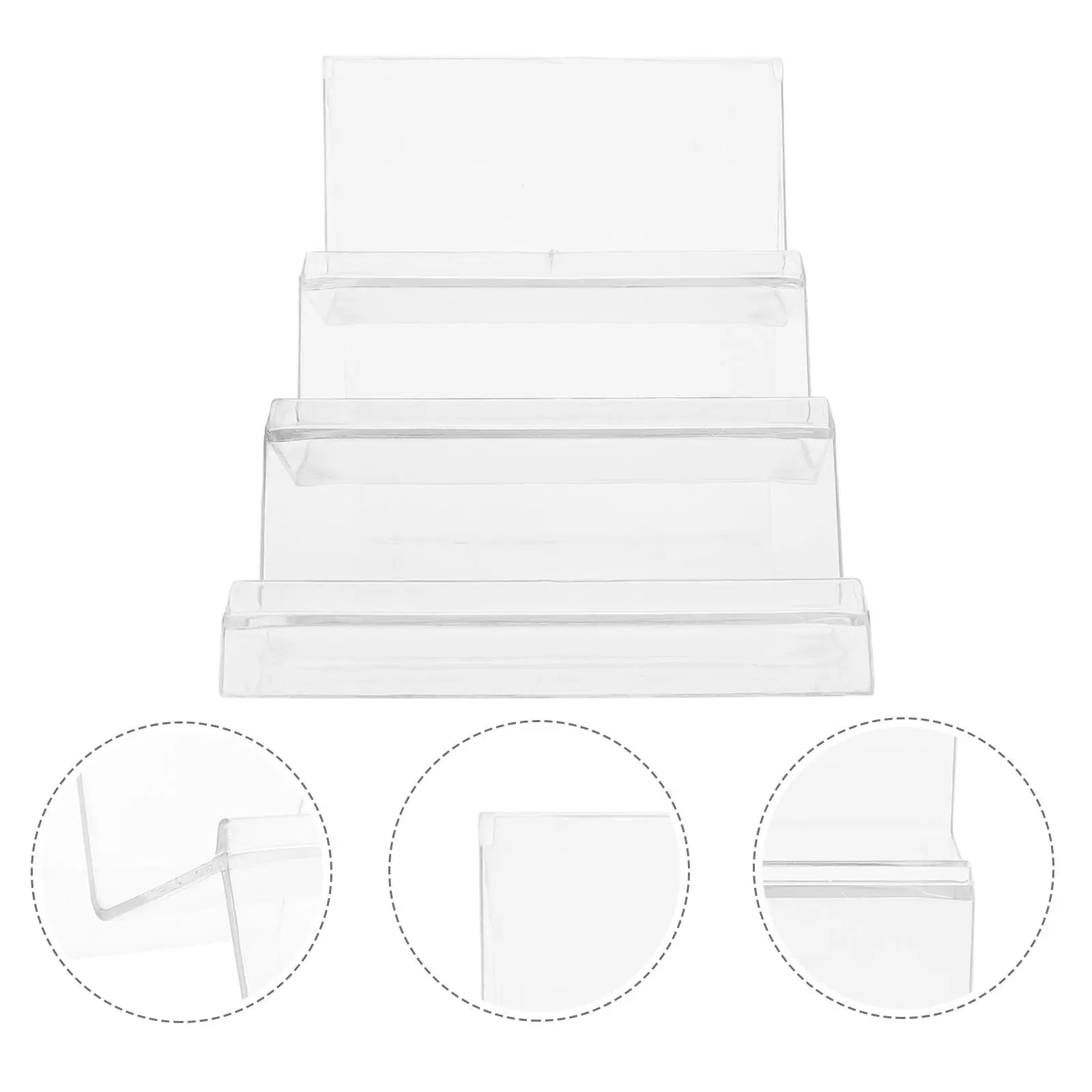 Acrylic Storage Rack Clear Wallet Holder Stand Desktop Display Home Shop Durable Transparent Jewelry Packaging