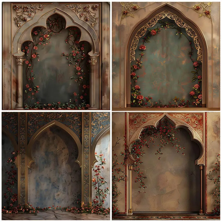 Mehofond التصوير خلفية الفارسي الملكي الأزهار قوس جدار عيد ميلاد الزفاف الأمومة صورة ديكور خلفية استوديو الصور