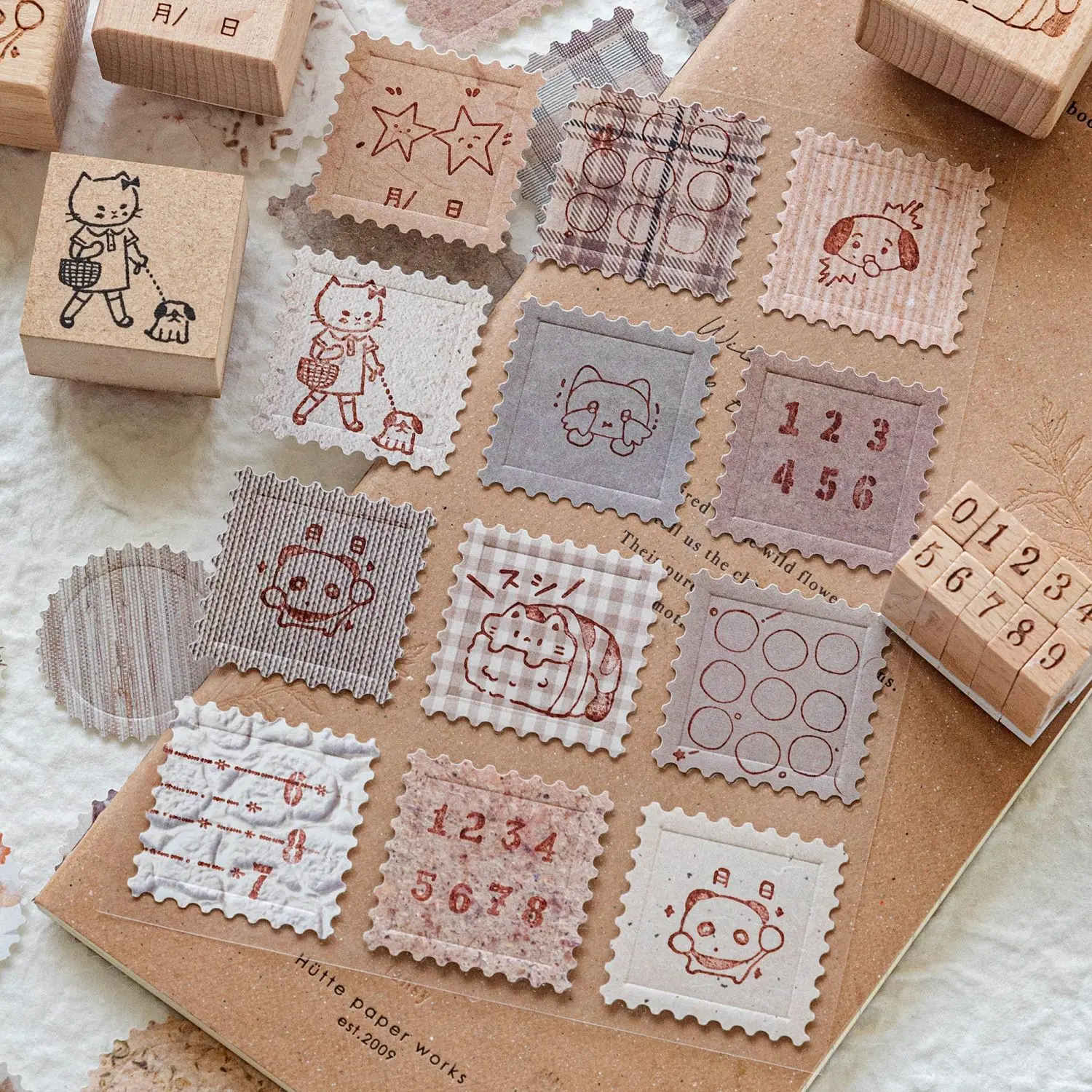 5pcs/1 lot Sticker Set Stamps Gentle Series Gentle Stamps Hand Account Book Decoration Collage Materials