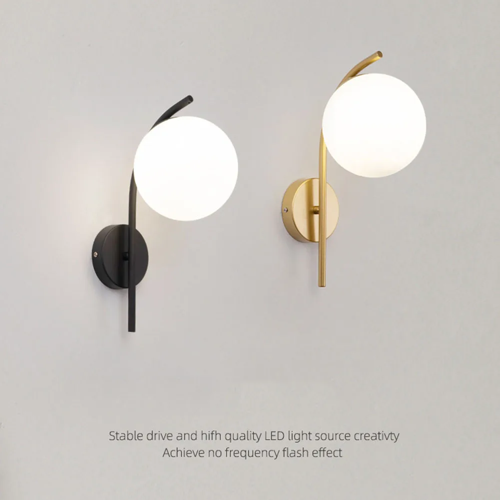 

Настенный светильник середины века, современная простота, круглый светильник с регулируемой яркостью, металлический каркас для спальни, гостиной, кухни, прихожей