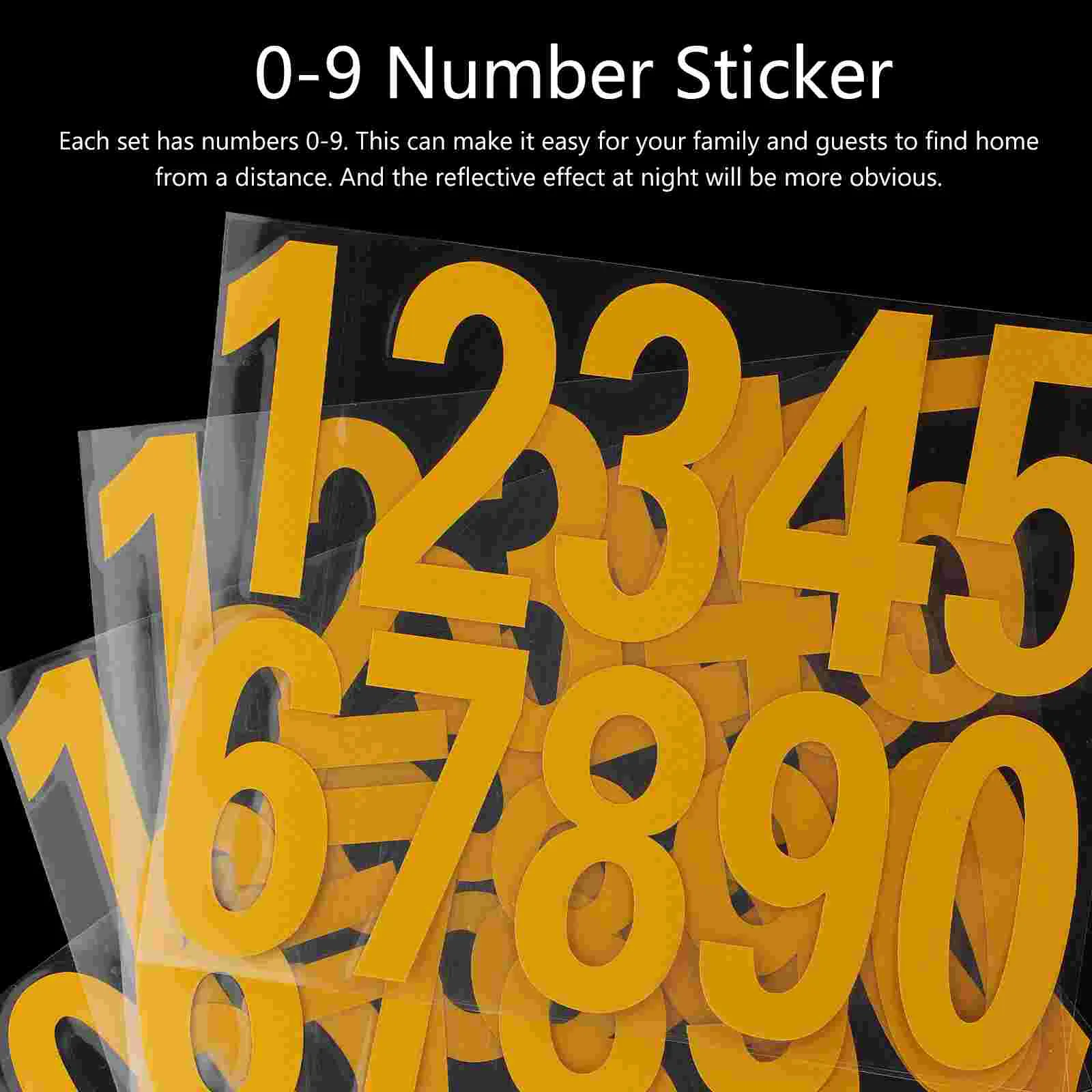 Mailbox Number Sticker Digital Stickers Reflective Front Door Numbers Decal Car Flag