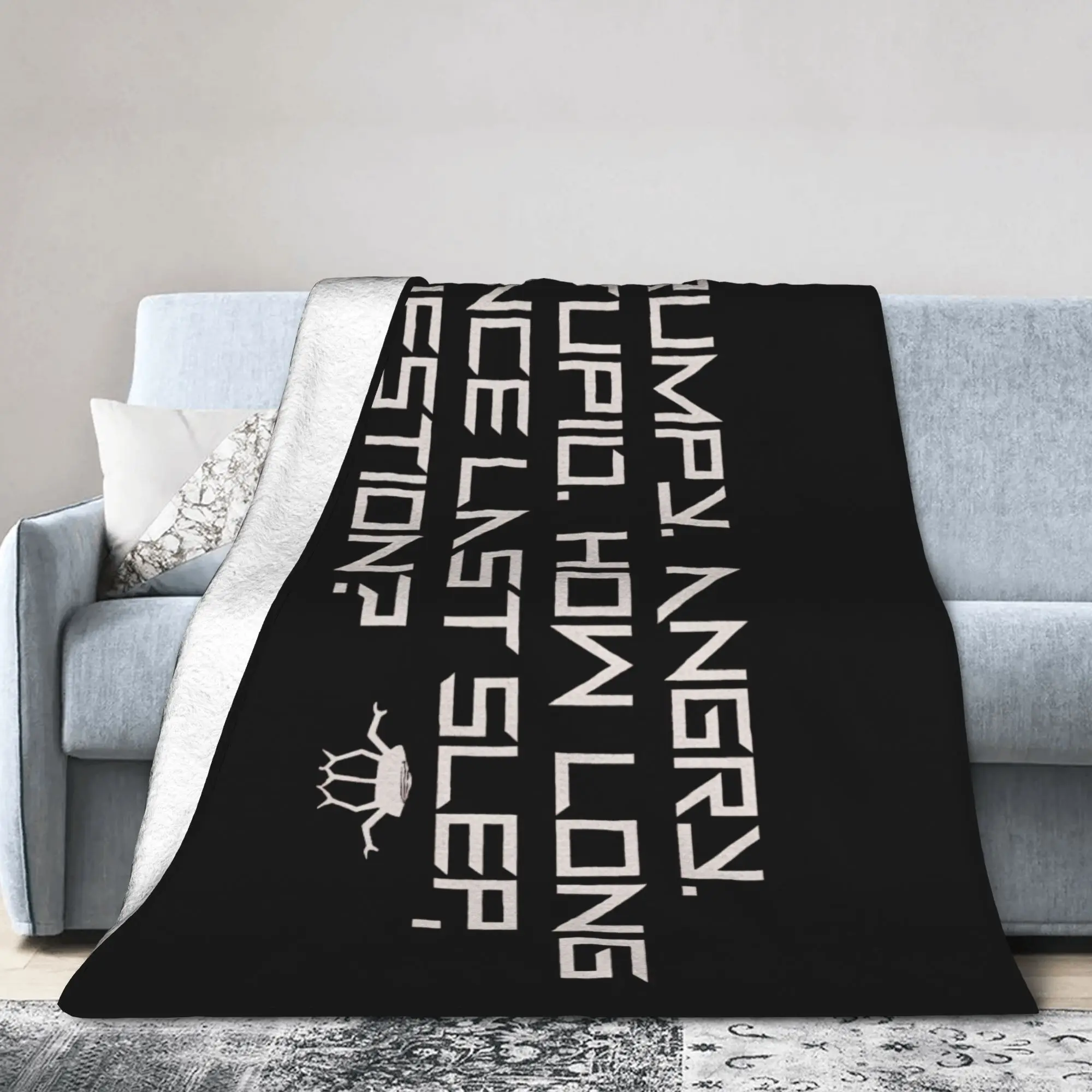 Project Hail Mary Grumpy Angry Stupid Quote Knitted Blanket Flannel Eridani-Rocky Lightweight Throw Blankets Home  Multifunction