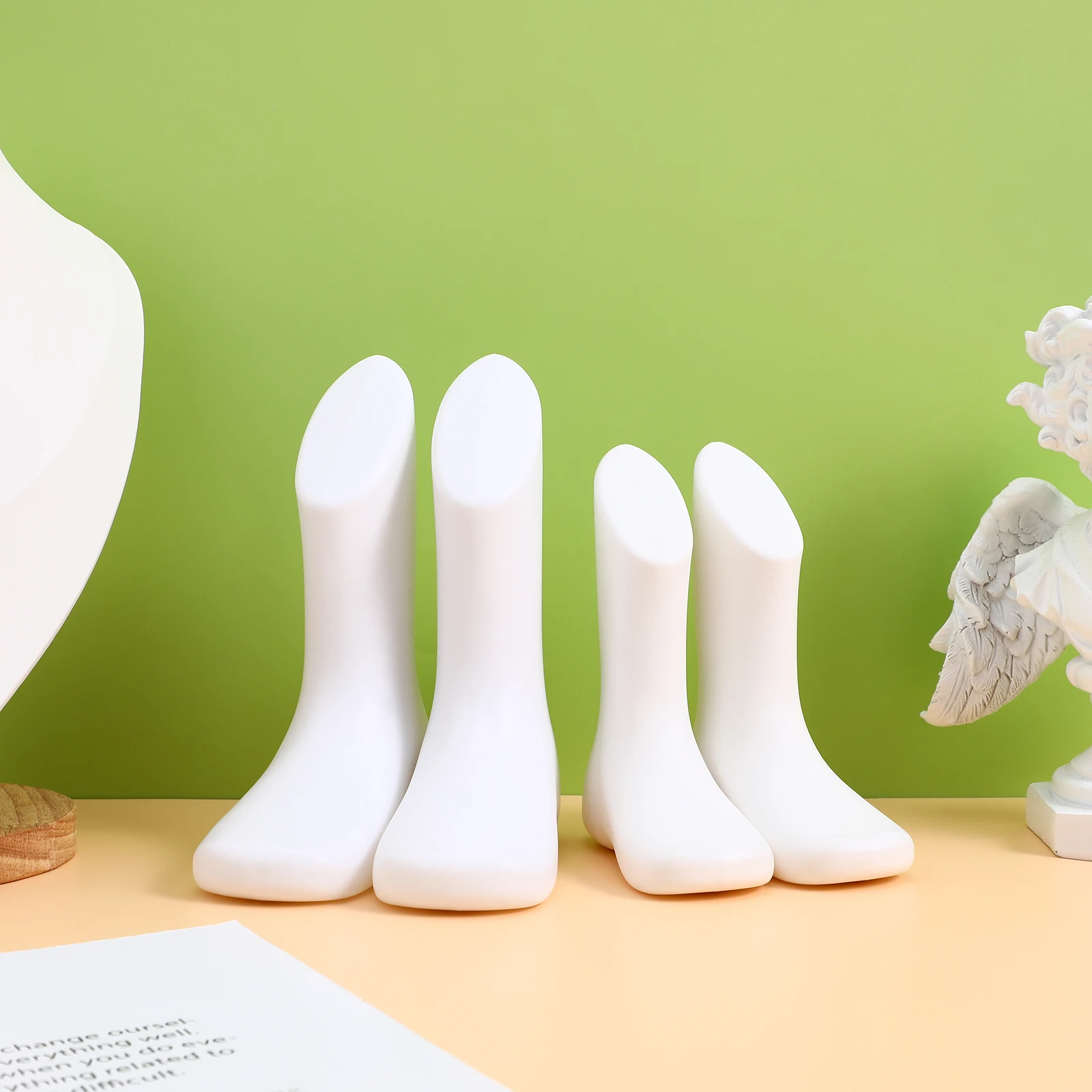 

4pcs Baby Foot Mold White Plastic Mannequin Feet for Socks Shoes Display 11 5CM 14CM Toddler Model Shop Accessory