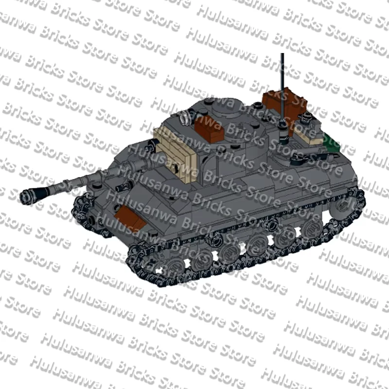 M4A3E8 Military Tanks Model MOC Building Bricks War Equipment Modular Technology Gifts Holiday Assemble Children Toys Suit