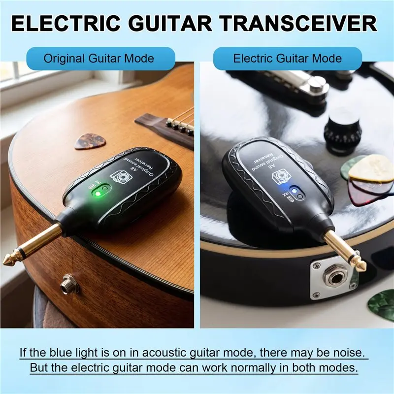 LALA A8 Wireless Guitar System Pickup For Electric For Guitars And Bass Built-In Battery Transceiver