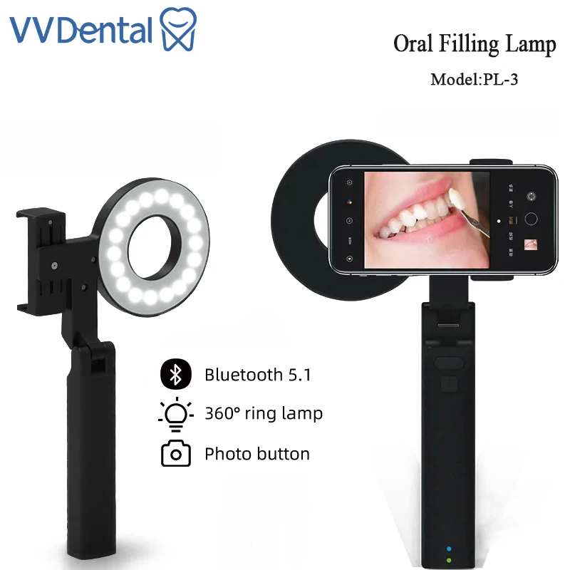 VVDental Dental Photography Oral Filling Lamp Flash Light for Dentist Lighting Lamp Bluetooth LED Twin Flash Dentistry Equipment