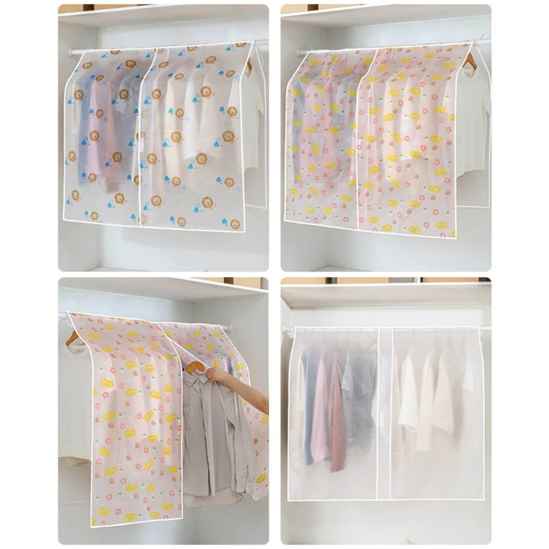 Couverture rack garde-robe transparente transpare