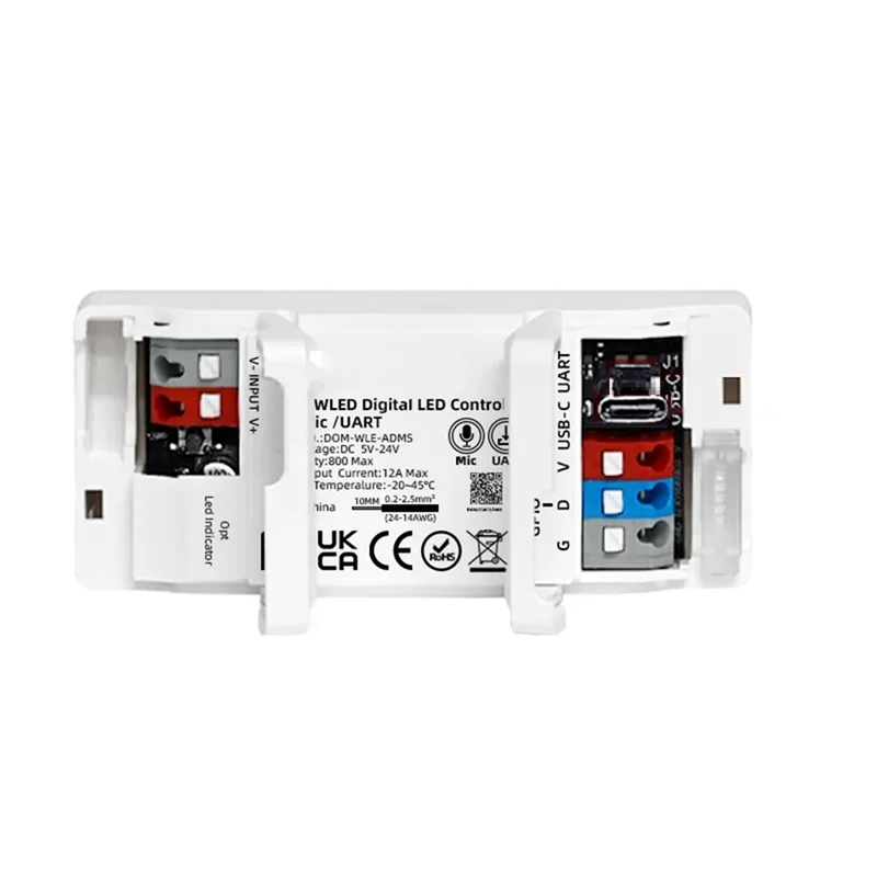 

KYCOR-ESP32 WLED RGB Wifi Smart For LED Strip Controller 5-24V OTA Update Supported Max 800 Ics GPIO16 Output For LED Lights