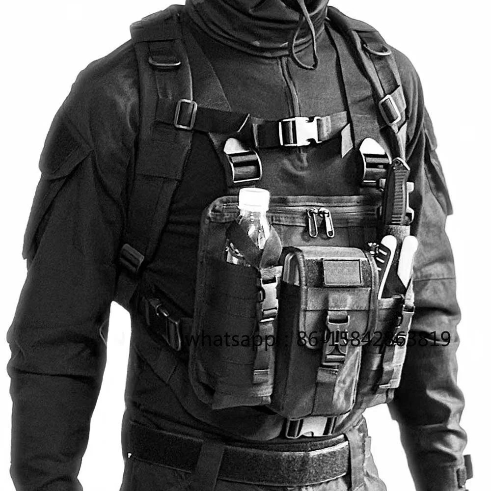 Outdoor, Motorcycle Riding, Breast Bag, Military Fan Tactical Functional Vest Vest, Chest Bag, Multi-pocket
