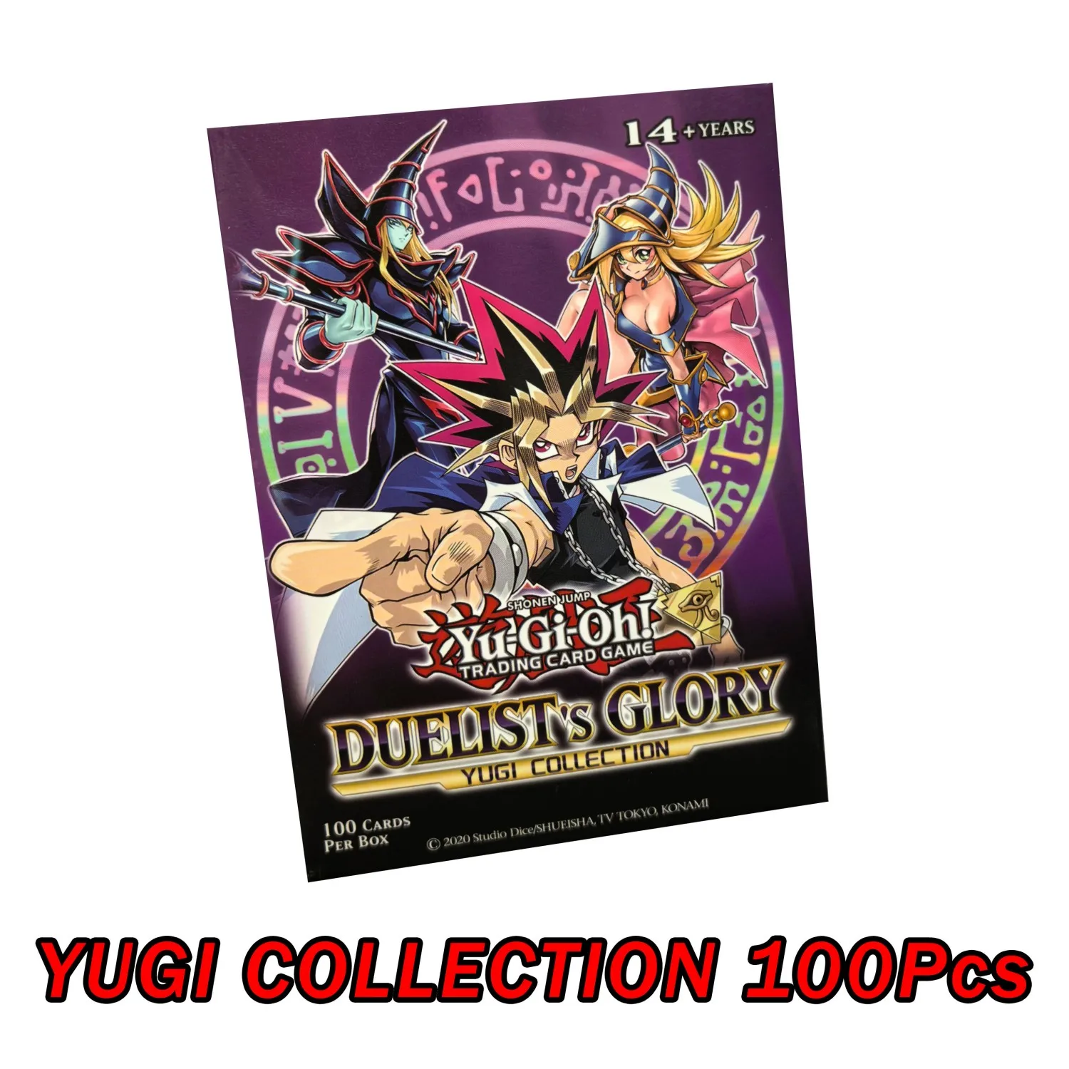 100 Stück Yu Gi Oh Anime-Stilkarten Blue Eyes Dark Magician KAIBA RAFAEL Orichalcos ‌ ‌ Yugioh DM Classic Proxy DIY-Karte als Geschenk für Kinder