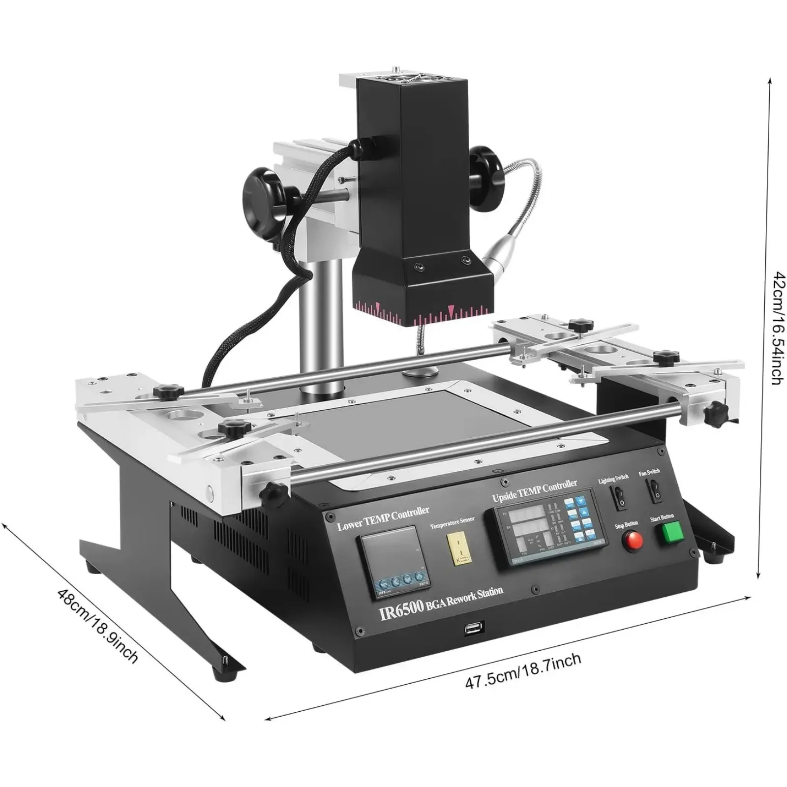 آلة إعادة صياغة محطة إعادة العمل IR6500 BGA لمحطات لحام BGA PBGA CSP متعددة الطبقات EMI IR6500