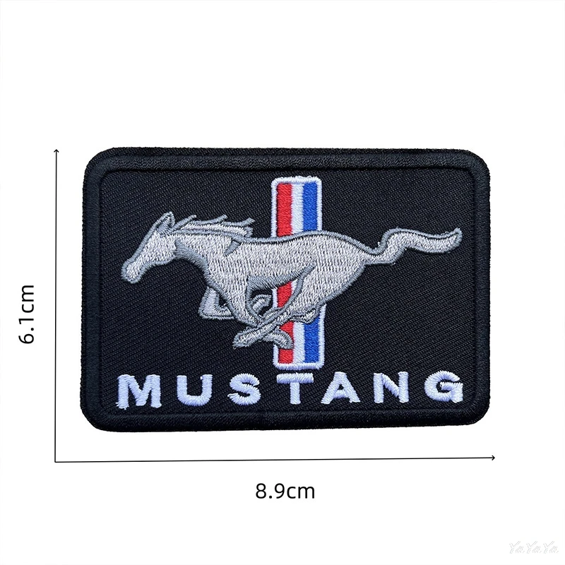 Embroidered Patches Applique Punk Rock Clothes Badge Sticker Backpack Decal For Ford Mustang Shelby Fiesta Edge Mondeo Kuga F150 view 4