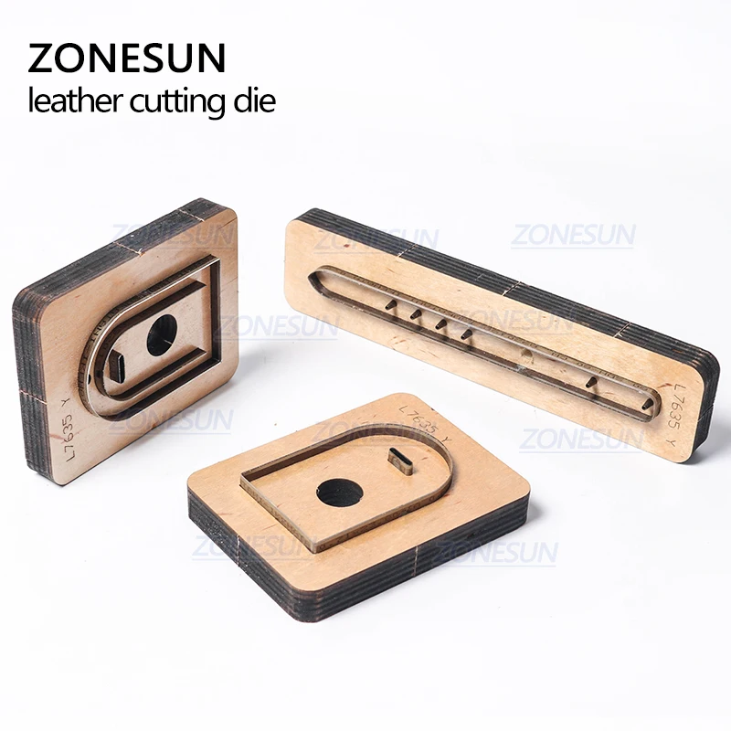 ZONESUN Custom Leather Die Cuts For Handmade Luggage Tag DIY Wedding Favors Cutting Clicker Die Steel Rule Die Leather Tools