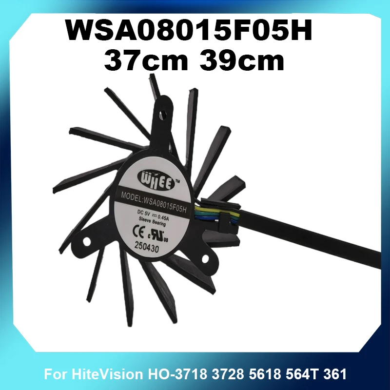 WSA08015F05H Fan DC5V 0.45A 4‑Pin For HiteVision HO‑3718 3728 5618 564T 361 OPS Module N4DJ‑740033 37cm 39cm Cable Optional
