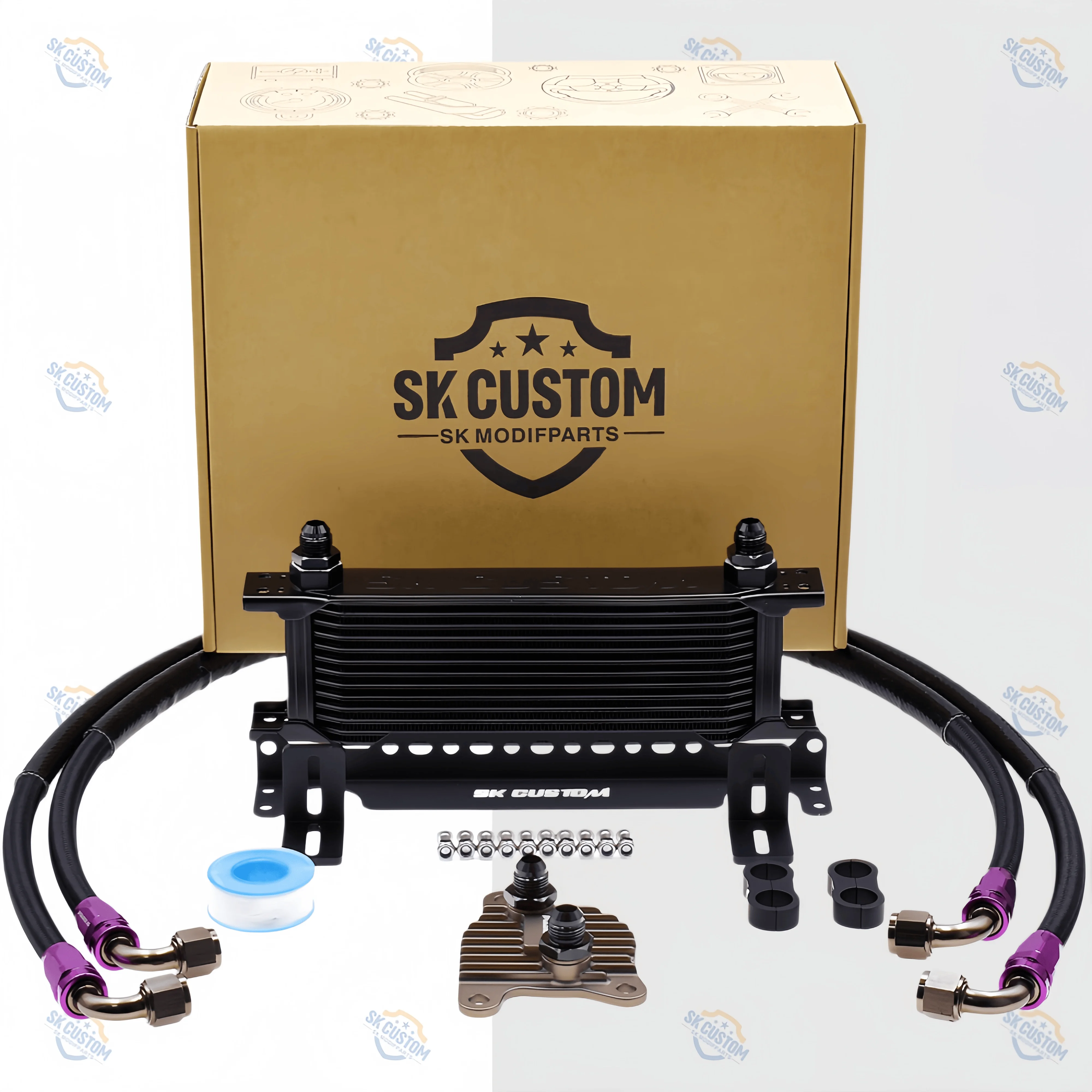 SK CUSTOM For Toyota Yaris Altis RAIZE Transmission Oil Cooler Kit Aluminum Radiator