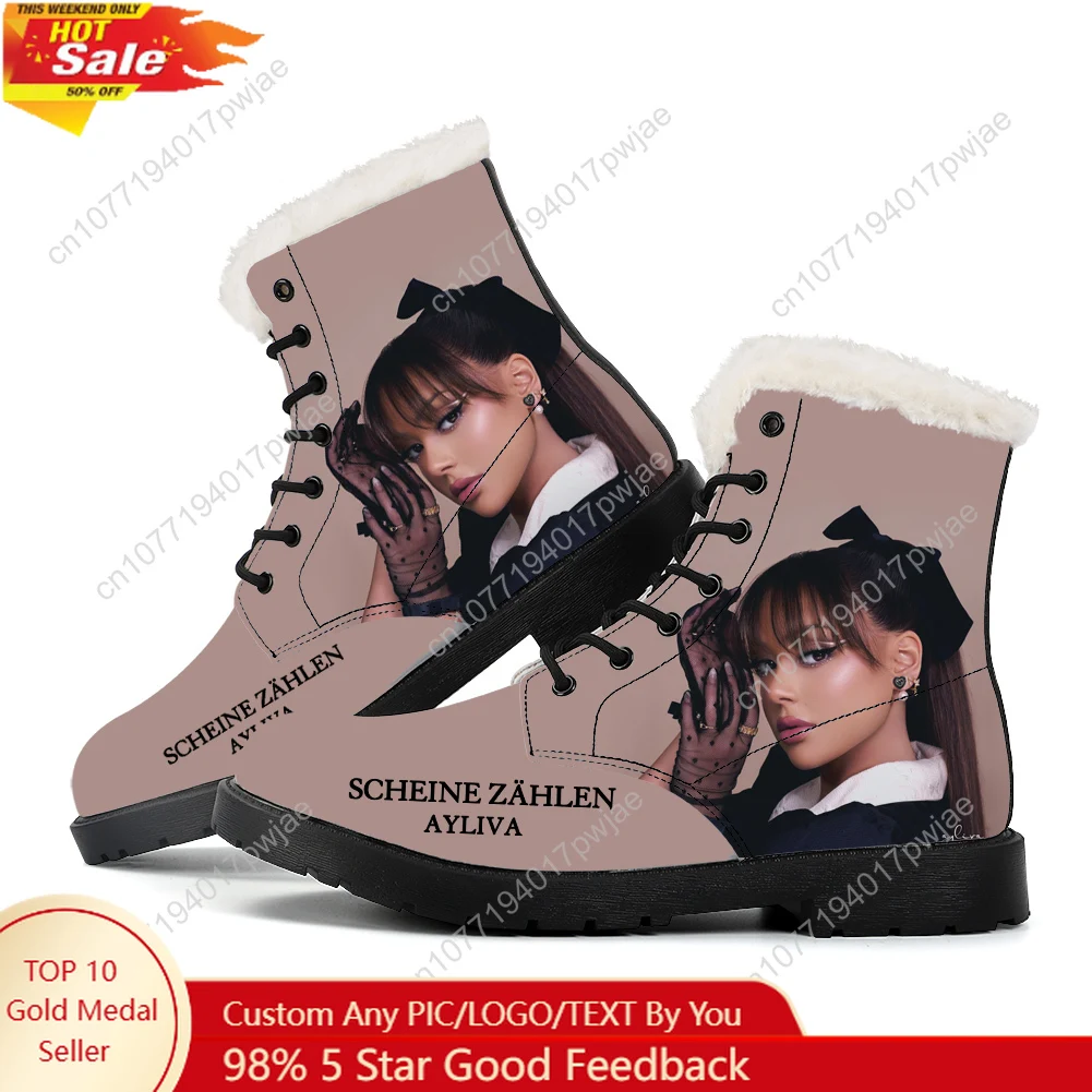 

Ayliva Schwarzes Herz Wunder Plush Boots Men Womens Teenager Shoes Outdoor Casual Boot Light Couple High quality Customize Boots