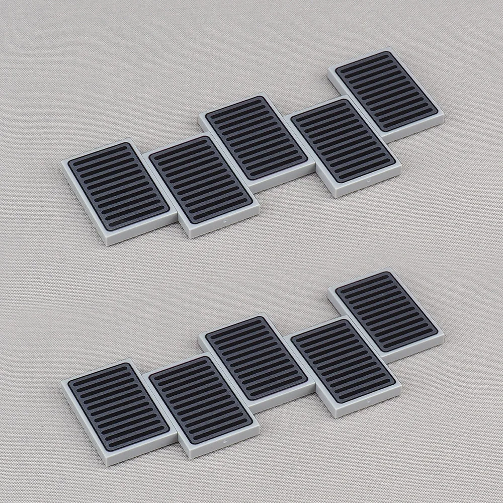 MOC 10PCS Printed 26603 Horizontal Slot Exhaust Building Blocks House Scene Baseboard Vehicle Pattern Brick Particle Toys Gifts