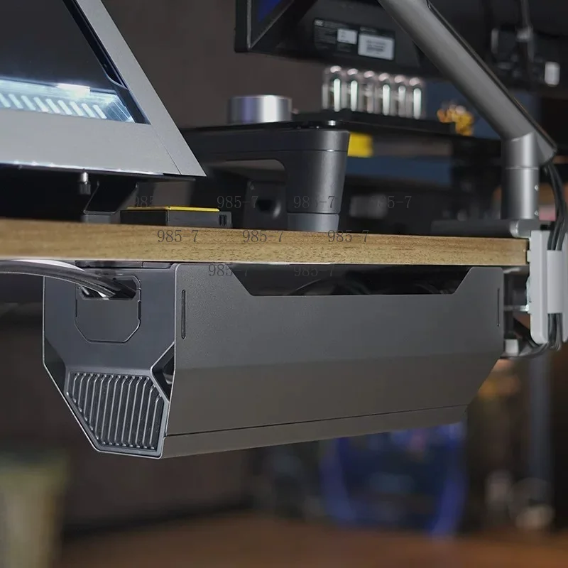 No Punching Under Desk Cable Storage Rack, Hidden Wiring Cable Manager for Power Strip and Trailing Board