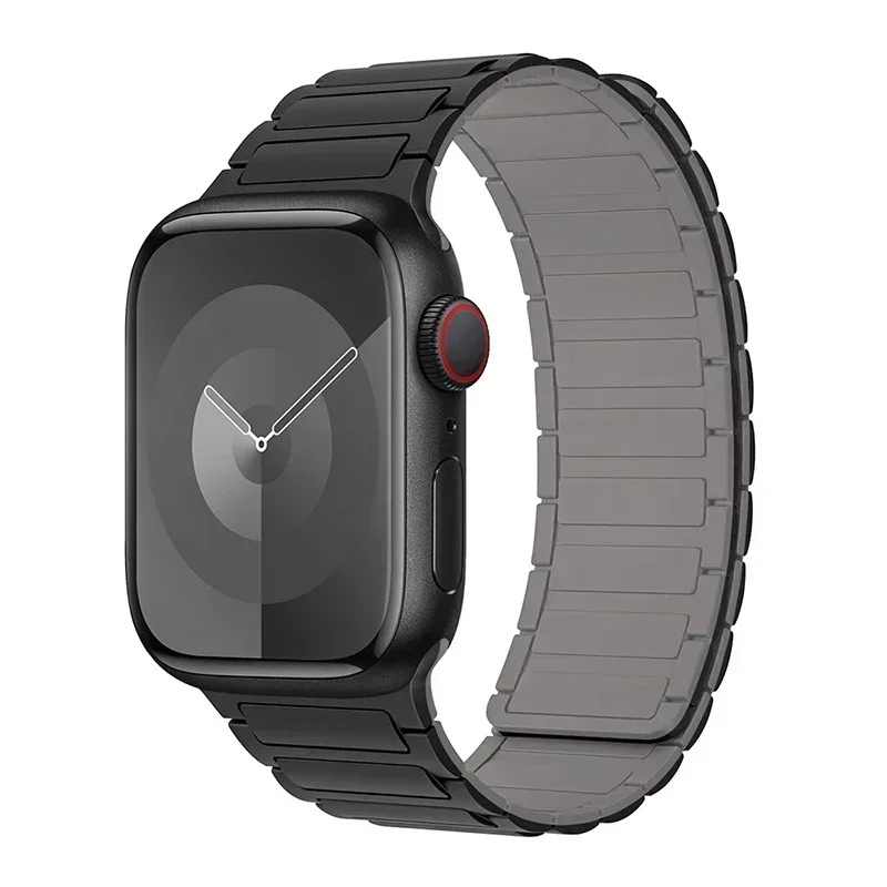 Magnetische lus voor Apple Watch-banden 44 mm 40 mm 49 mm 45 mm 41 mm 38 mm siliconen armband iWatch-serie 9 8 7 6 5 4 3 Se ultra 2 band