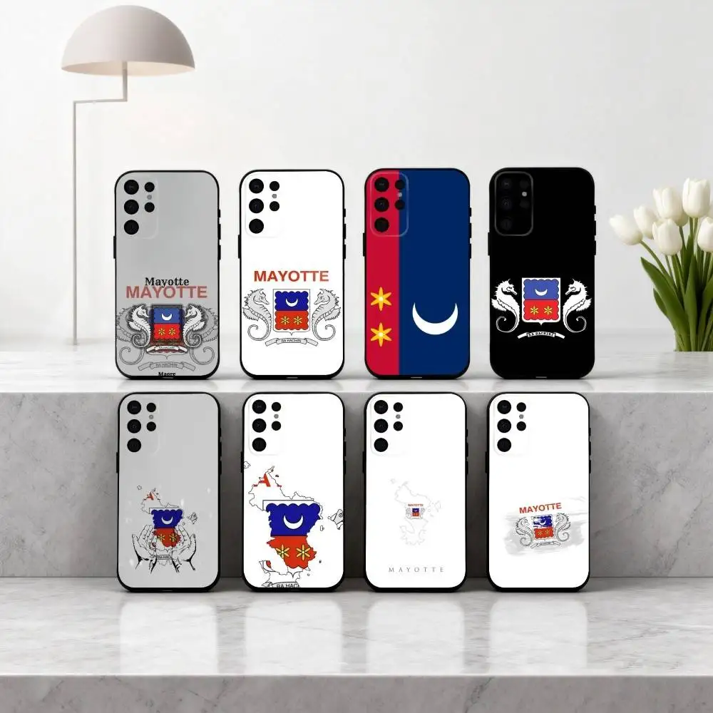

N-Nation F-Fllag Mayotte Phone Case For Samsung S25,24,23,22,30,21,10,9,Ultra,Plus,Lite,FE,4,5 G Soft Black Case
