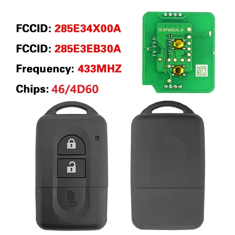 

Applicable to Nissan old Qijun Smart Remote Car Key 285E34X00A/285E3EB30A 434MHZ46 chip