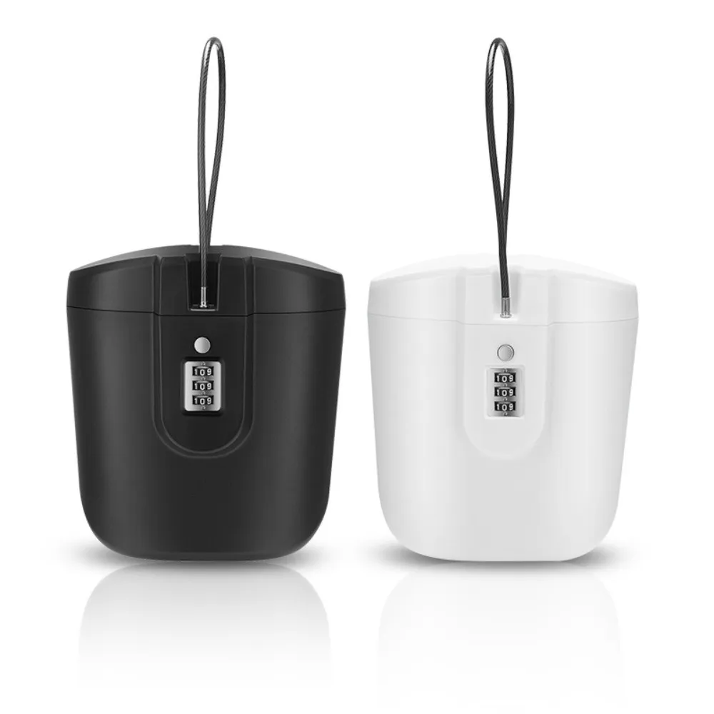 Portable Handle Beach Safe Box Anti-Drop Multi-Functional Beach Bucket Security Box 3-Digit Combination Lock Black