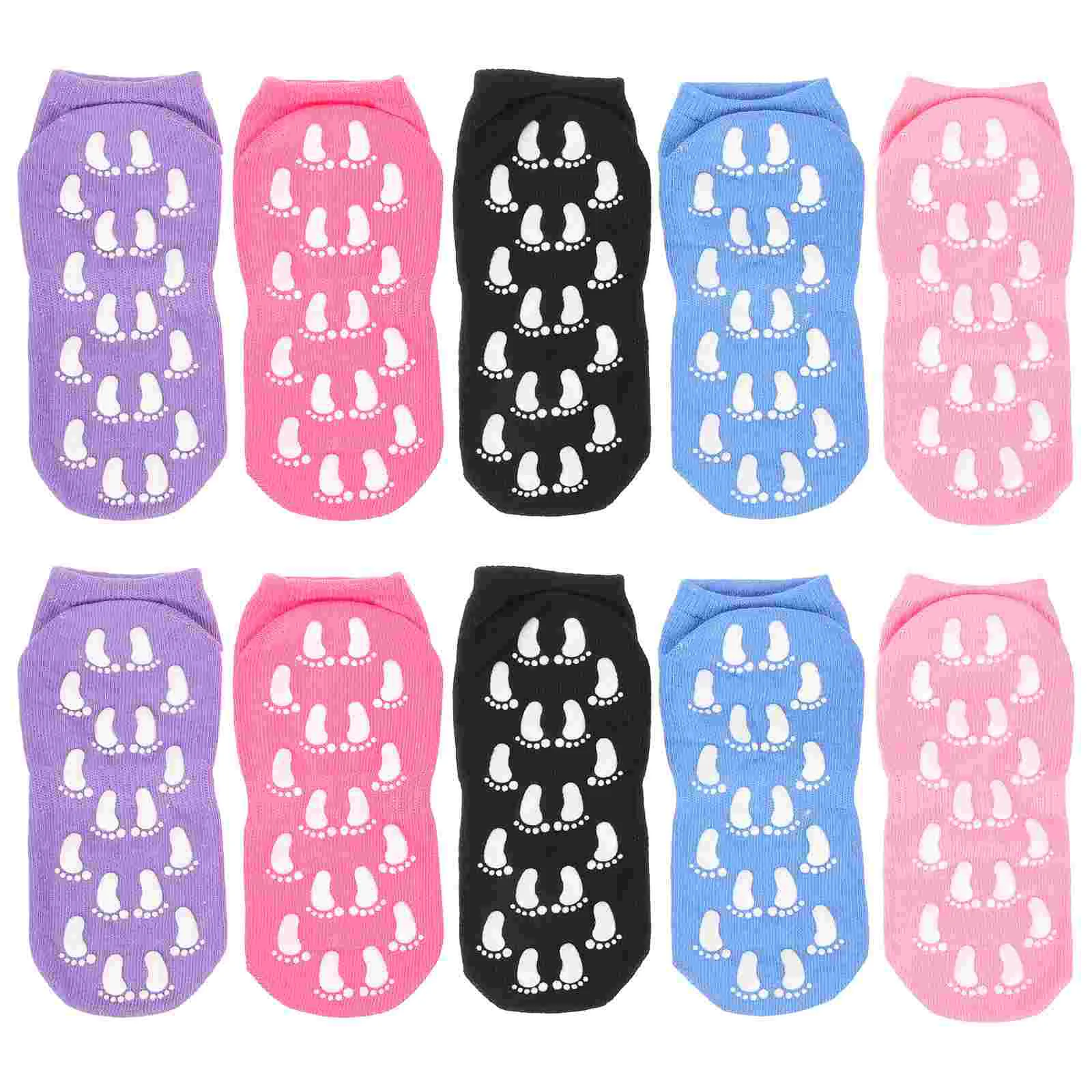 Womens Socks 's Anti-slip Yoga Pilates with Grippers Sole Glue Trampoline Non for Breathable Ladies Slippers