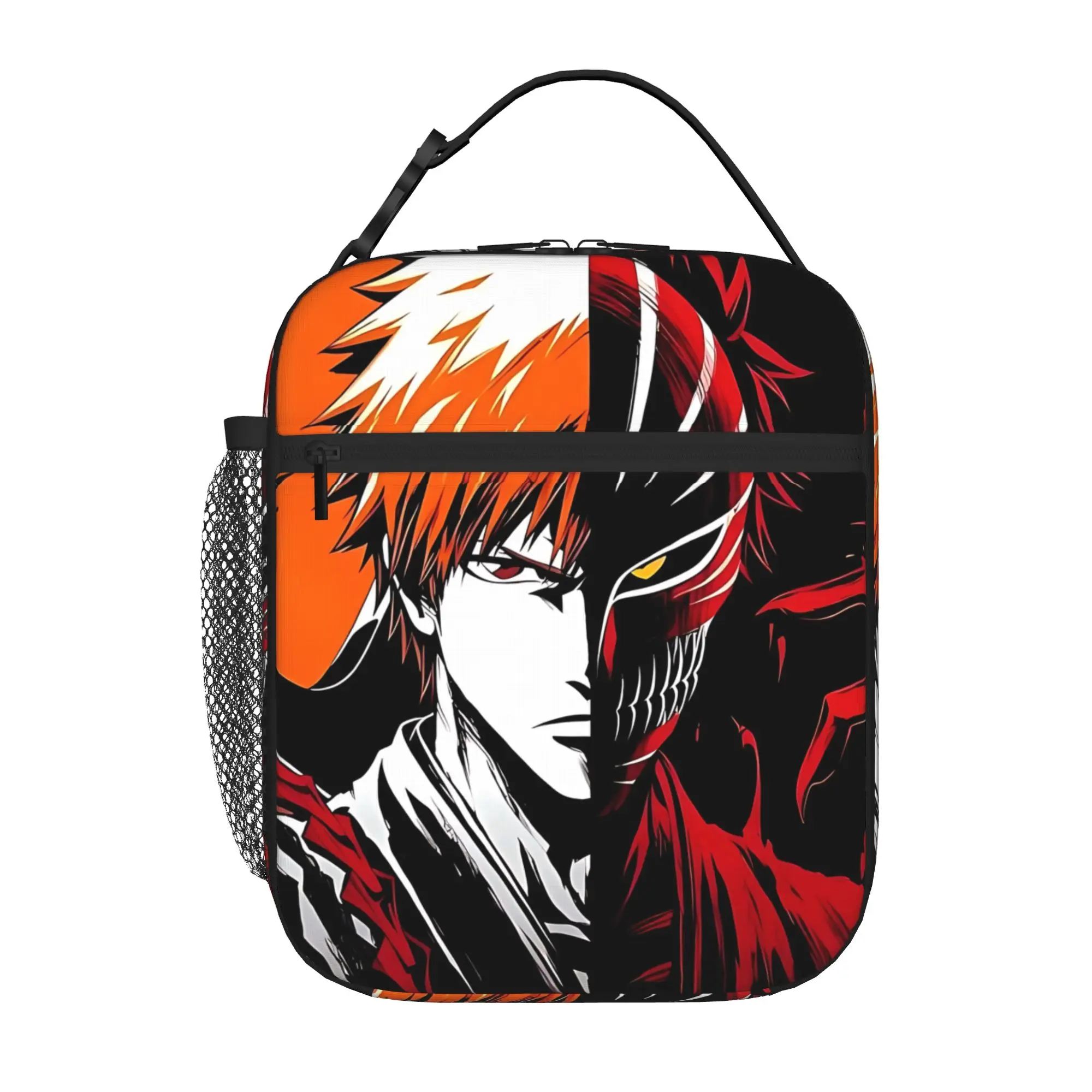 1 Piece Portable Lunch Container Orange  Zipper Closure Durable Pocket B-BLEACH  For Lunch Lunch Box Bag