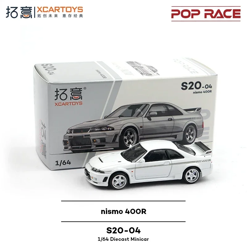 XCARTOYS POPRACE 1/64 nismo 400R modelo de carro estático em liga metálica, coleção infantil de brinquedos decorativos, para presentes de feriado infantis.