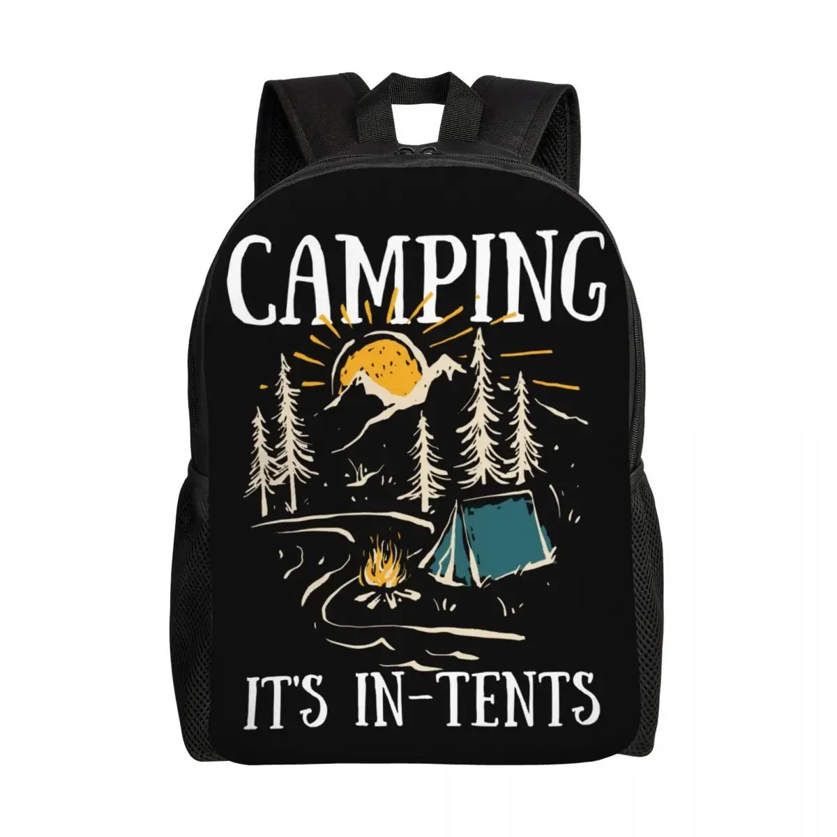 

Camping Backpack For Camper Men Girl Boys Teen College School Adventurous Bag 3D Print Bookbag 16 Inches Double Shoulder Daypack