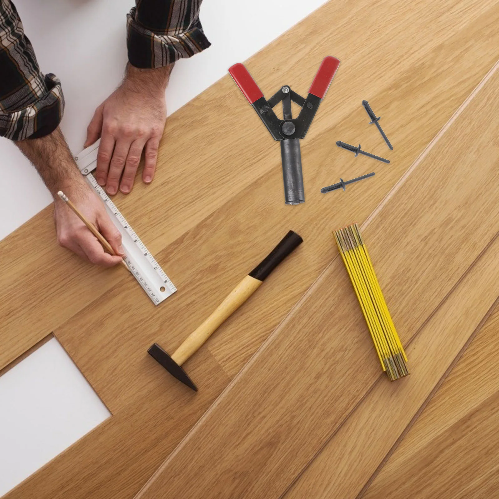 Heavy Duty Rivet Kit Ergonomic Design Riveter Riveting Puller Hand Tool