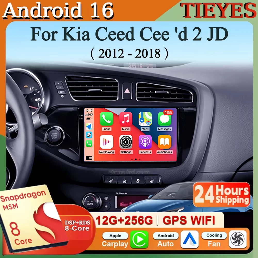 Android 16 Carplay&Auto Car Radio Navigation Multimedia Stereo Player Qled Gps …