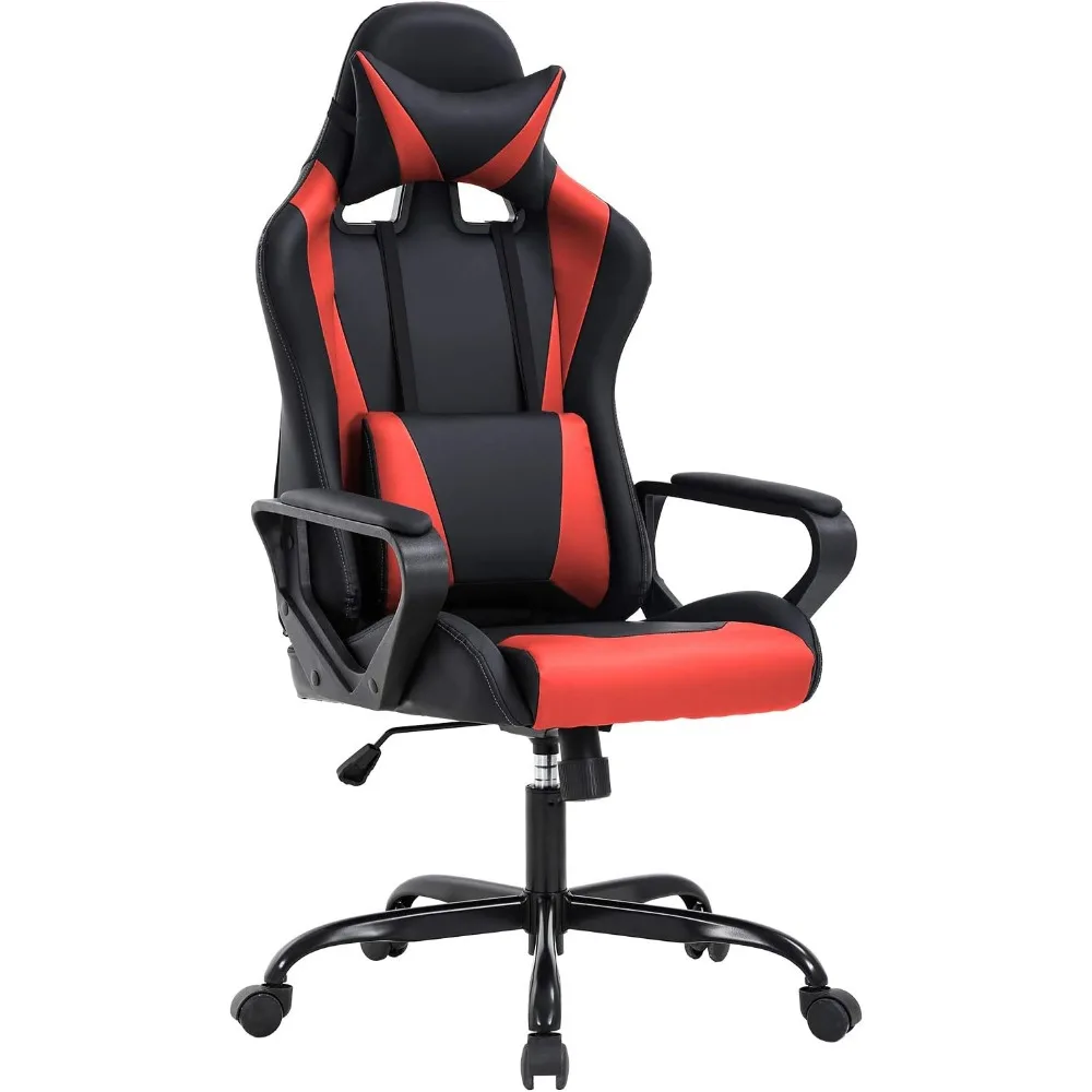 

Ergonomic High-Back Gaming Chair Reclining Computer Desk Chair with Adjustable Headrest Lumbar Support for Women, Men