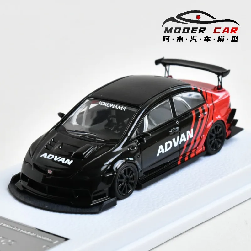 Disponibile: modello di auto in resina di simulazione pressofusa Honda Civic FD2 1:64, giocattolo regalo per festival per ragazzi, ornamento da collezione per adulti.