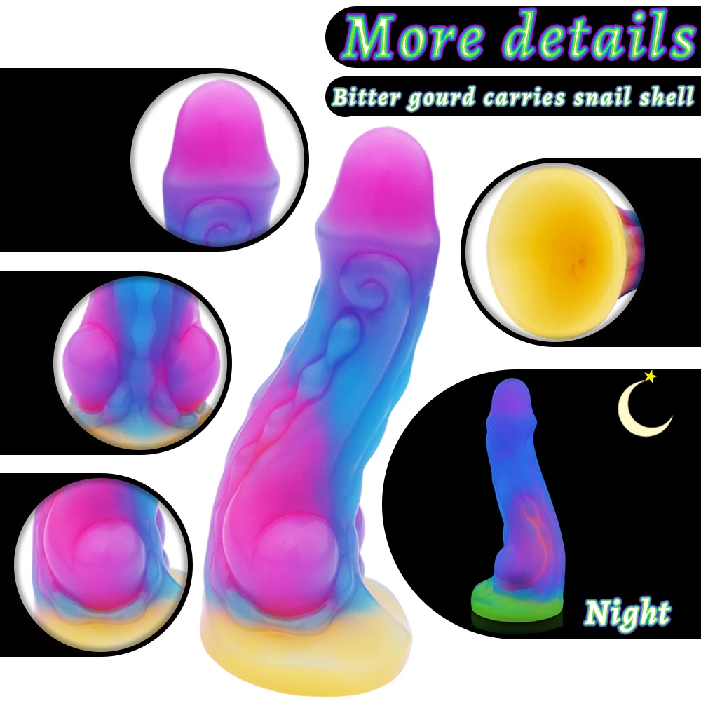 Soft Luminous Monster Anal Dildo Sex Toys Anus Masturbardor But Plug Prostate Stimulator Silicon for Women Men Adult Products