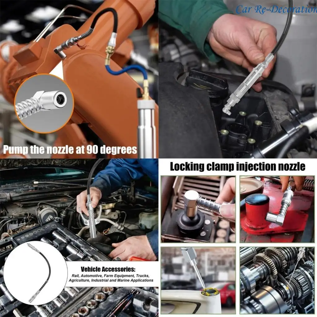 

R58D Lubrication Adapter Nozzle & Dispenser 90 Degree Metal Grease Coupler