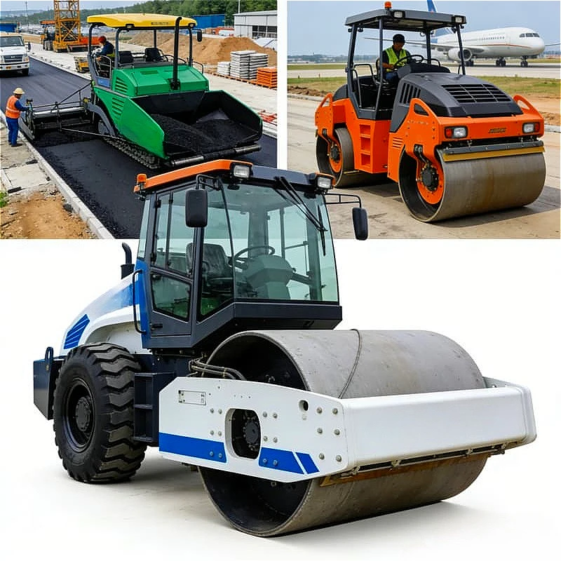 Rodillo Vibratorio de Doble Tambor con Accionamiento Hidrostático para Relleno de Roca, Cimentación de Presas, Subterreno Ferroviario, Movimiento de Tierras Pesadas, Venta Personalizada