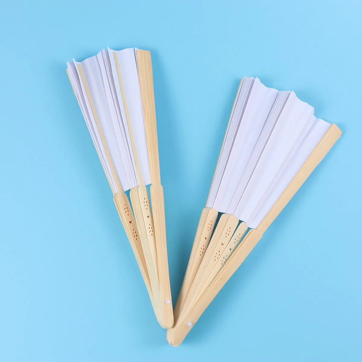 

Набор из 5 белых складных вееров без рисунка в традиционном китайском стиле, заготовки для росписи, для сувениров на вечеринках, художественных проектов и декора