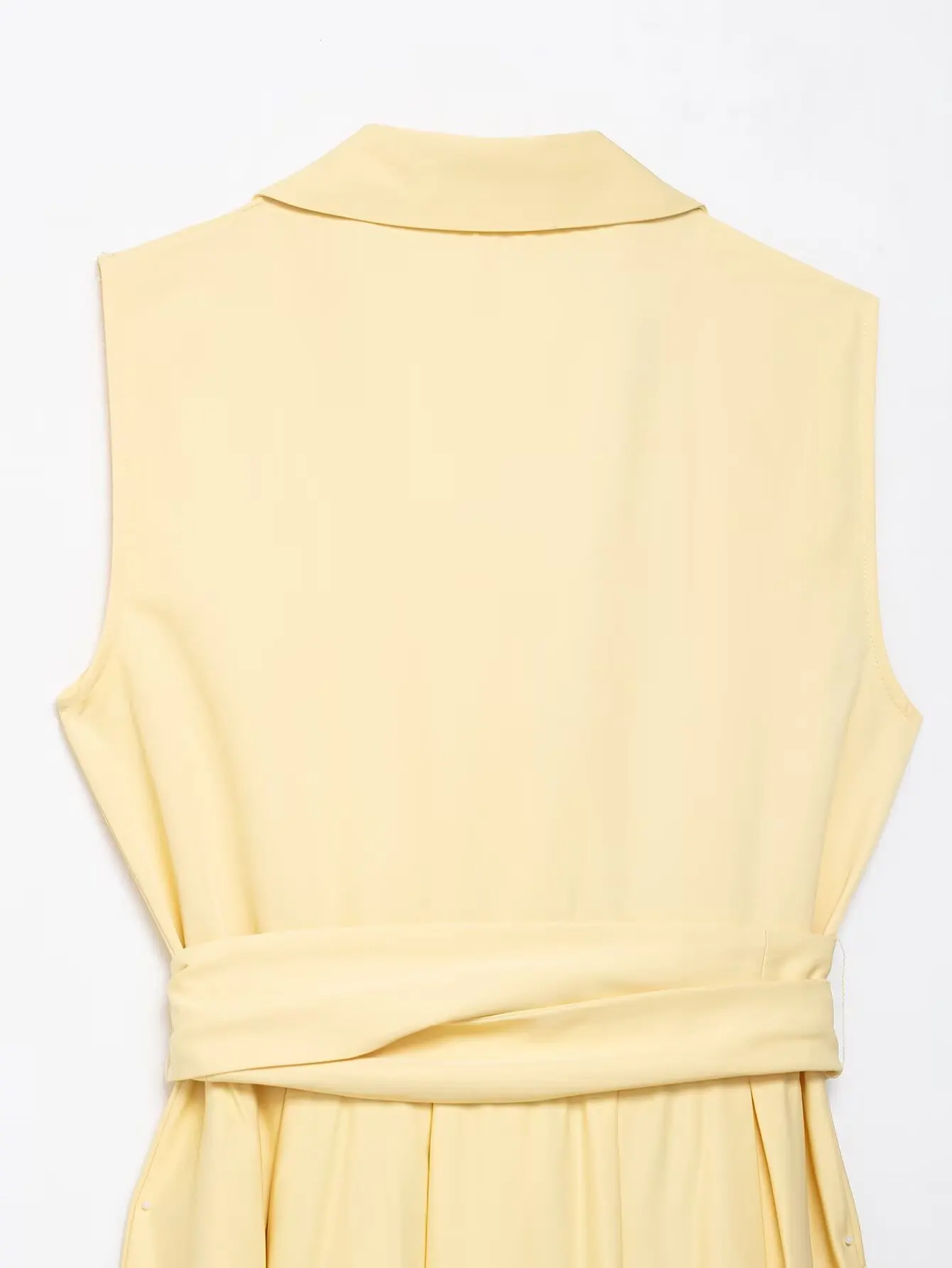 Abito camicia da donna con cintura Colletto rovesciato primaverile Abito da donna con bottoni Abito lungo Abito da festa femminile con orlo pieghettato casual