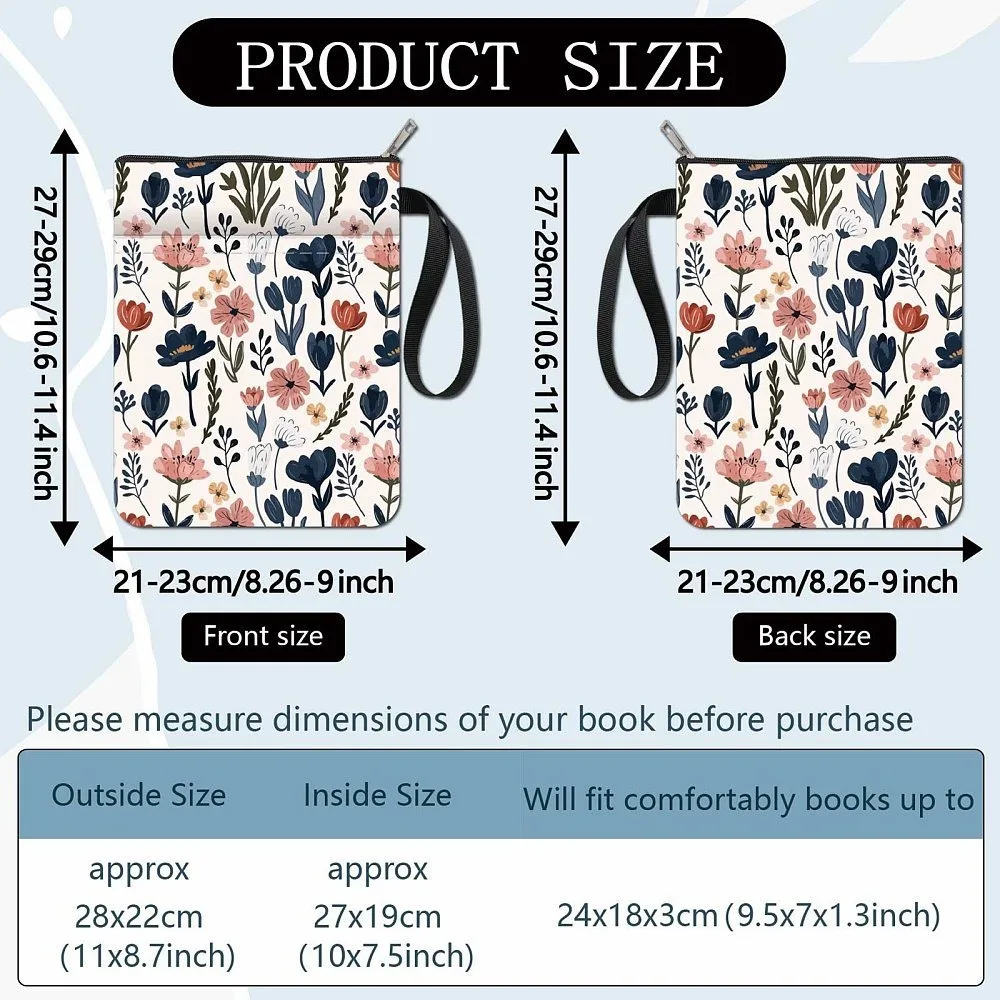 Cloth Book Cover Notebook Wraps Rectangle Flower 280x220mm