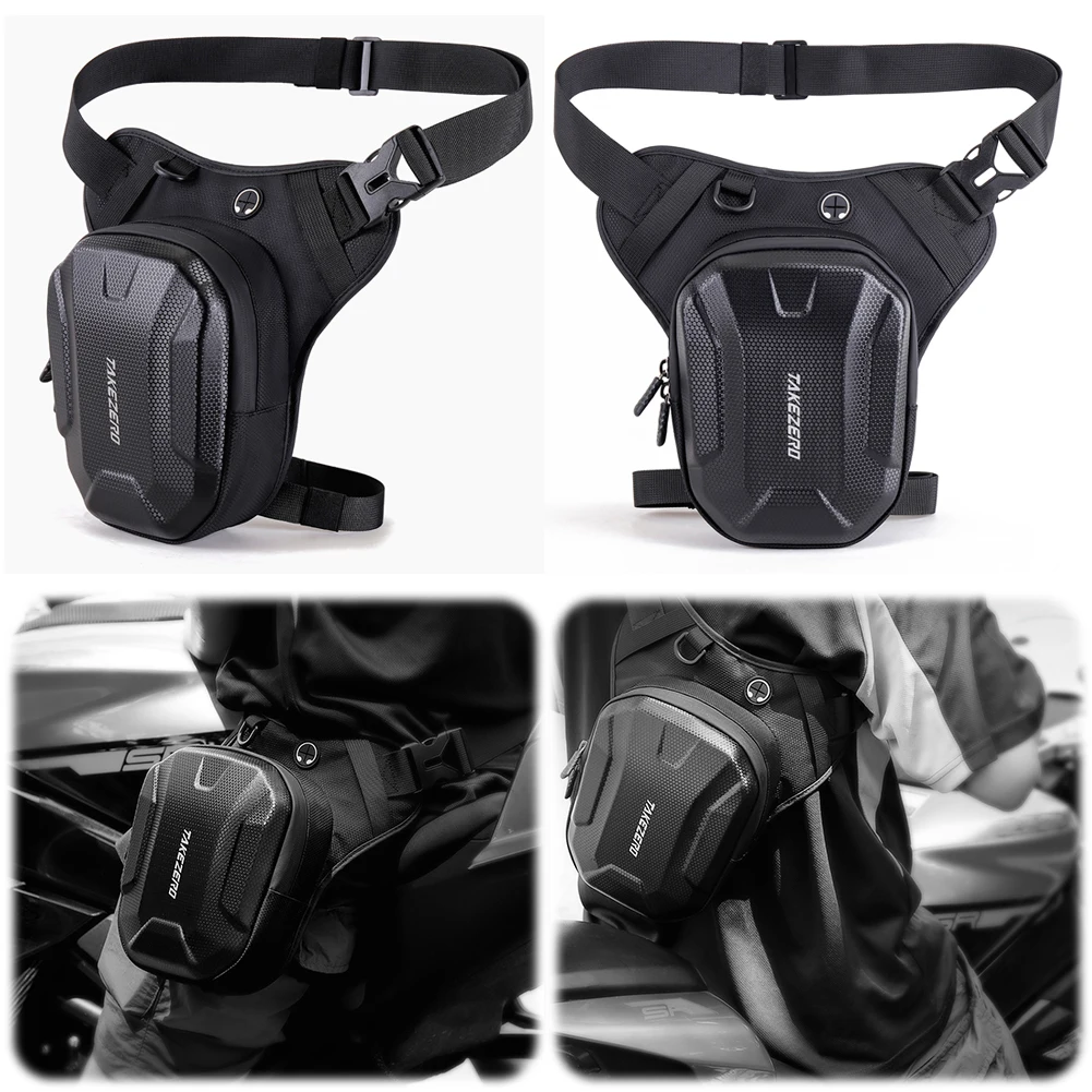 

Motorbike Wasit Bag Adjustable Motorcycle Leg Side Bag Large Capacity Cycling Crossbody Bag for Outdoor Sports Ride