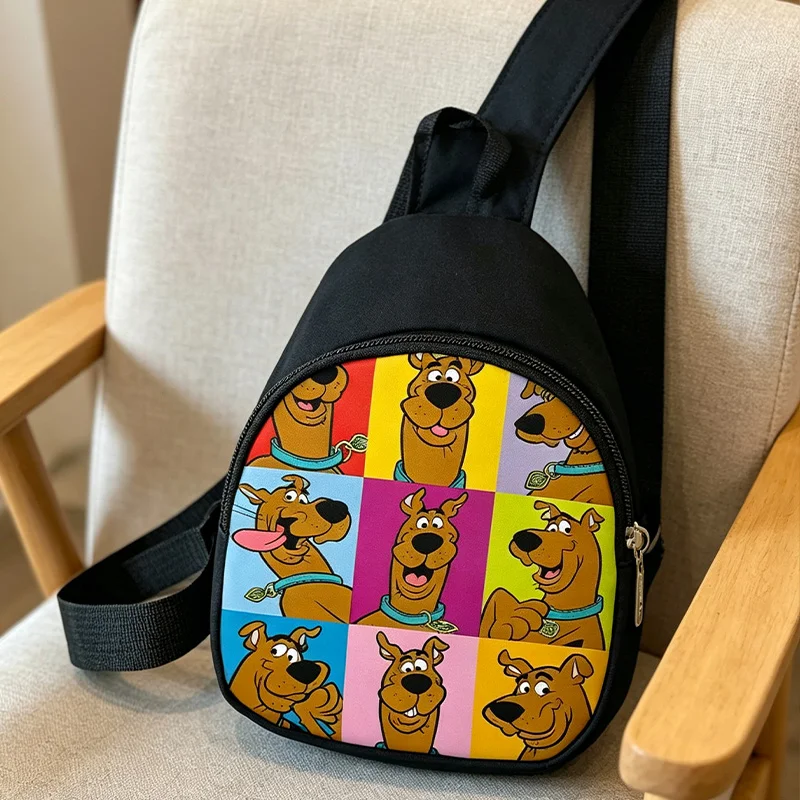 Scooby Doo Chest Bag Mini Cool Cartoon Dog Outdoor Travel Portable Crossbody Bags Anime Zipper Phone Storage Bags Birthday Gift